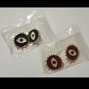 2 Pairs of Geometric alloy round drippin